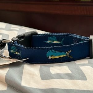 NWT MOON SHINE Collars - Salt Water Fish - Navy Blue Size Small